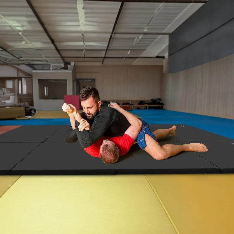 YTYIN Folding Gymnastics Mat for Home Gym Floor Exercise