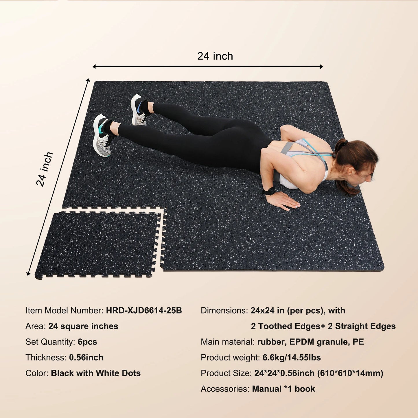 SucceBuy Premium Interlocking Floor Mats for Home Gym