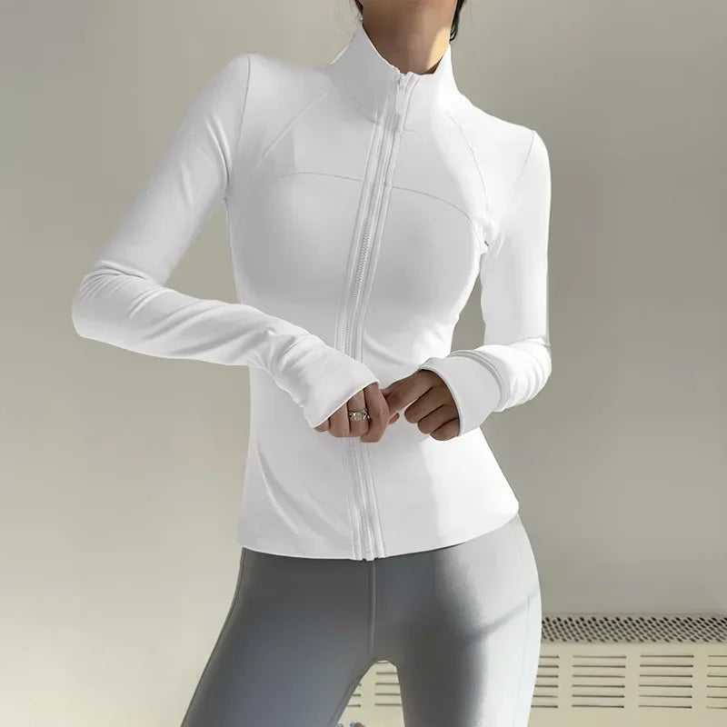 Women Zip Fitness Jacket Quick Dry Breathable Yoga Top