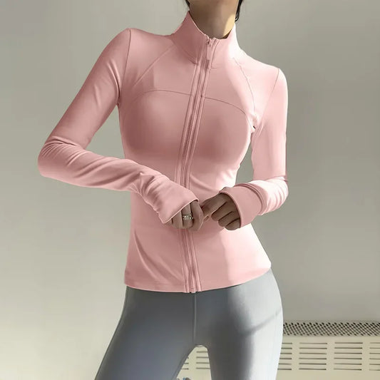 Women Zip Fitness Jacket Quick Dry Breathable Yoga Top