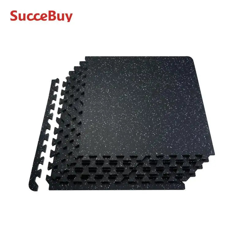 SucceBuy 0.56 Inch 25 Tiles Rubber Top with EVA Foam Thick Floor Mats 24/48/100 sq.ft Coverage Interlocking Puzzle for Gym Home