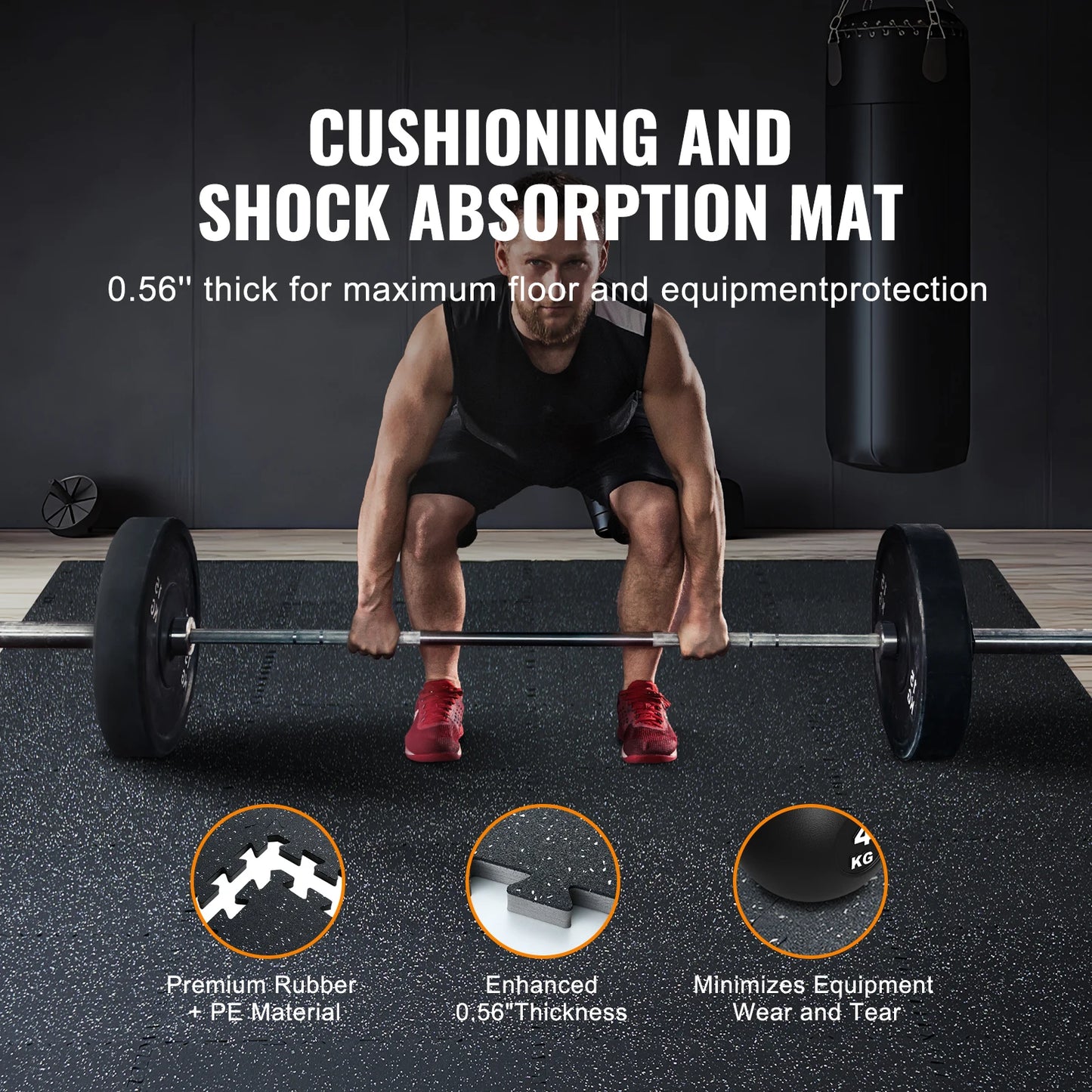 SucceBuy Premium Interlocking Floor Mats for Home Gym