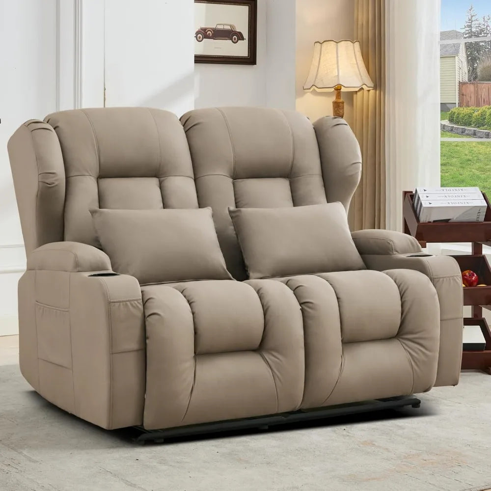 CN Sichuan Reclining RV Sofa Litchi Leather Home Theater