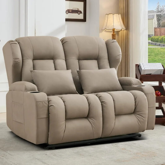 CN Sichuan Reclining RV Sofa Litchi Leather Home Theater